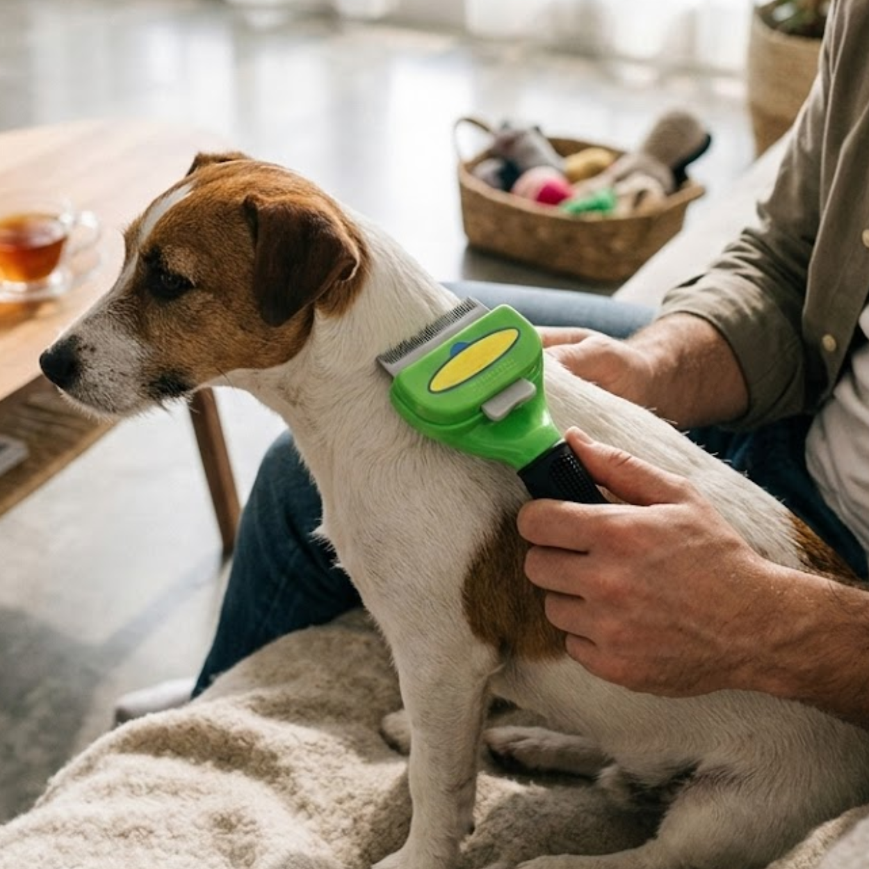Pet Hair Shedding Brush for Cats and Dogs Professional Grooming and Massage Comb