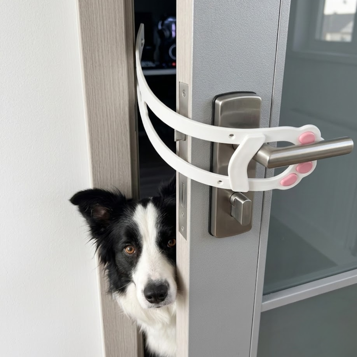 Adjustable Cat Door Holder Latch Punch-Free Pet Door Opener for Dogs and Cats