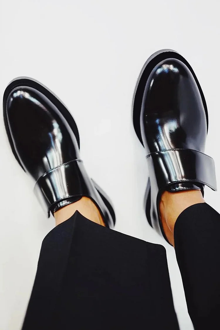 Women's smart slip-on footwear — wide instep band | office wear