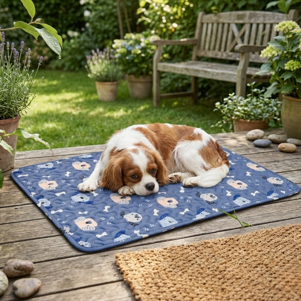Ice Silk Cooling Pet Mat Breathable PU Moisture Proof Dog Bed Blanket for Cats