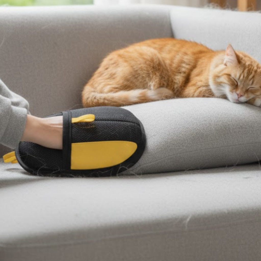 Pet Hair Remover Glove Brush for Cat and Dog Grooming and Furniture Cleaning