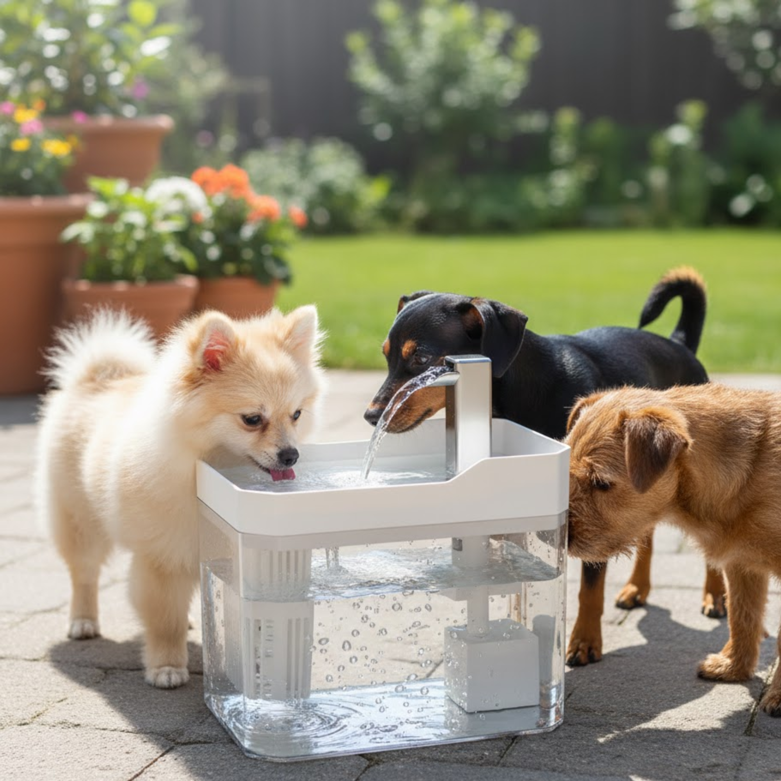 Transparent Pet Water Dispenser Automatic Circulating Drinker