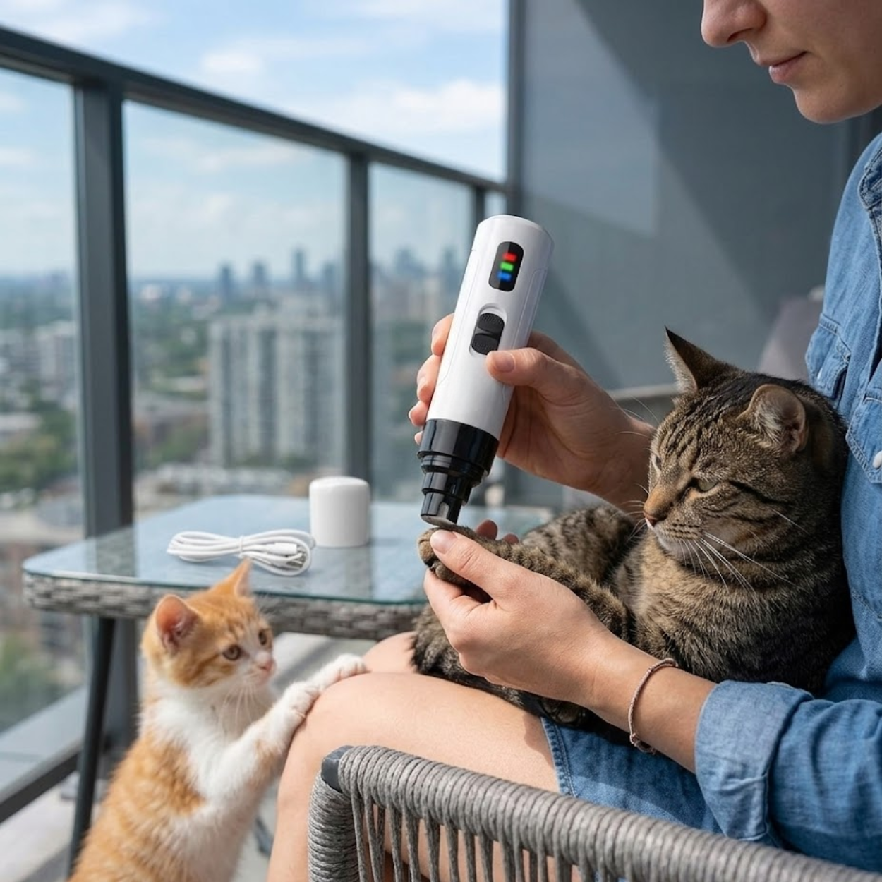 Electric Pet Nail Grinder Rechargeable USB Professional Dog and Cat Paws Nails Trimmer