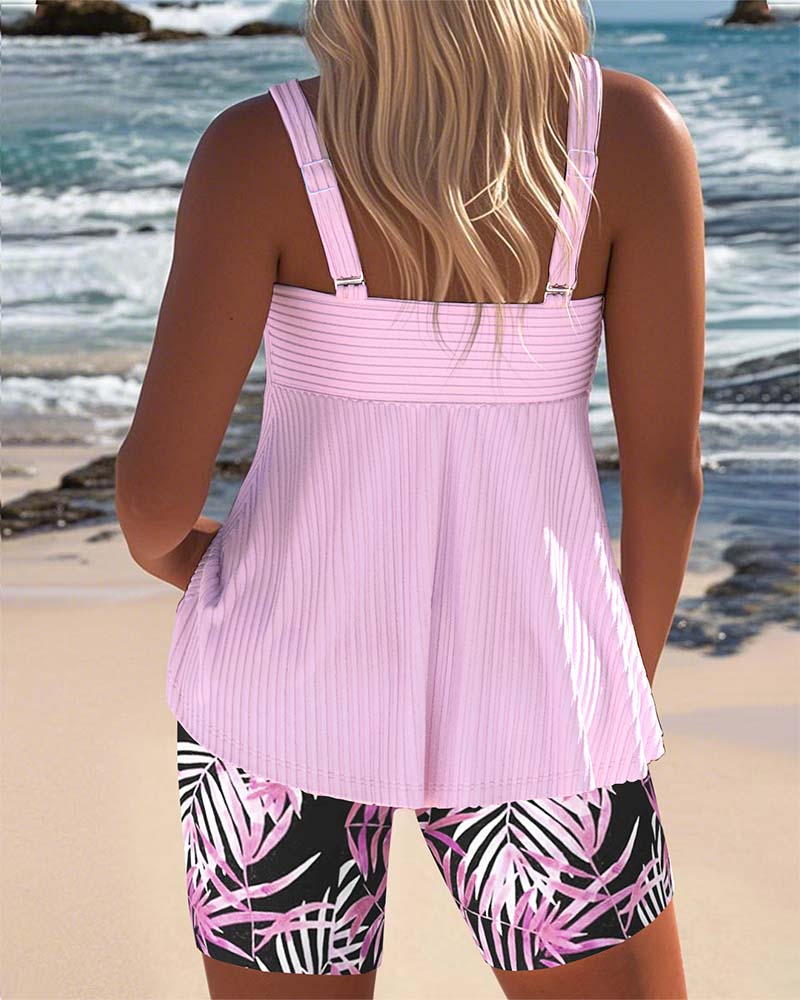 Tankini with tummy control — two-piece swimsuit for beach