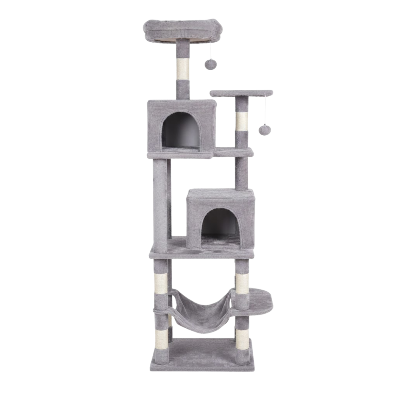 Cat Tree Tower for Indoor Cats with Sisal Scratching Post Condo Hammock and Perch