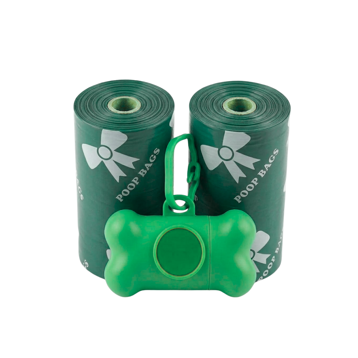 Leak-proof Dog Poop Bags with Bone Dispenser for Pet Waste Cleaning