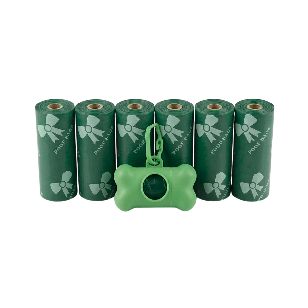Leak-proof Dog Poop Bags with Bone Dispenser for Pet Waste Cleaning