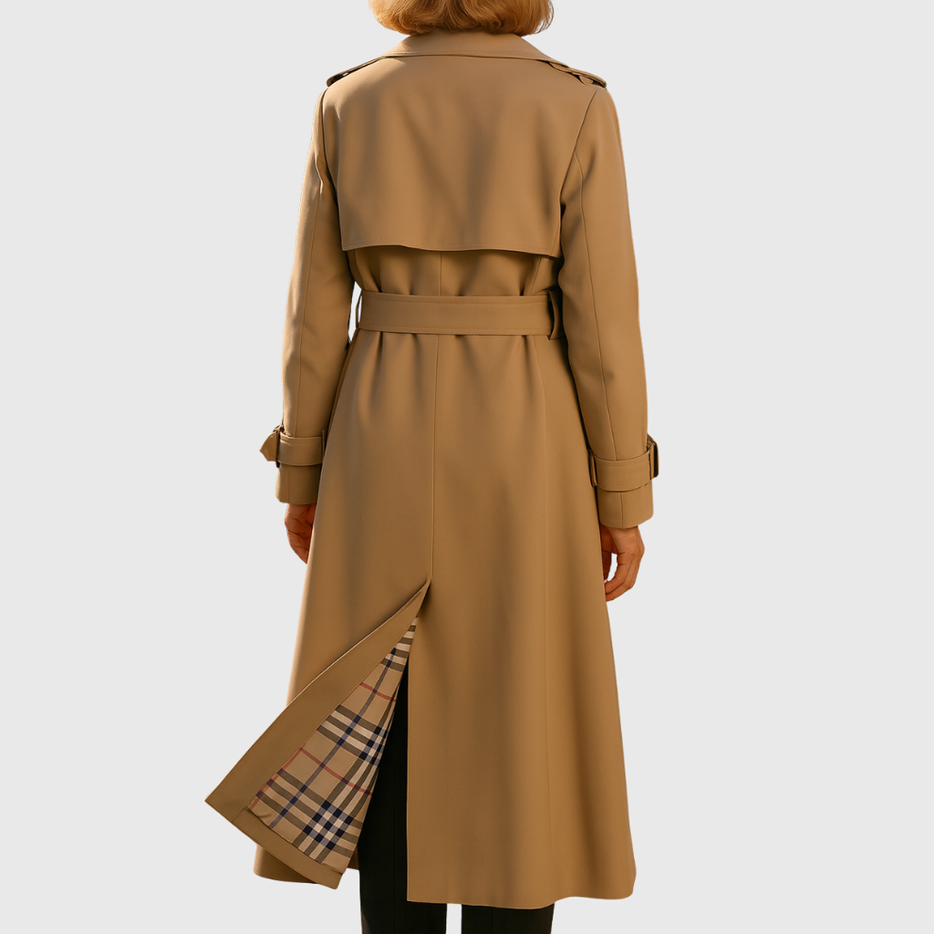 Women's Trenchcoat for Women Belted Double Breasted Outerwear