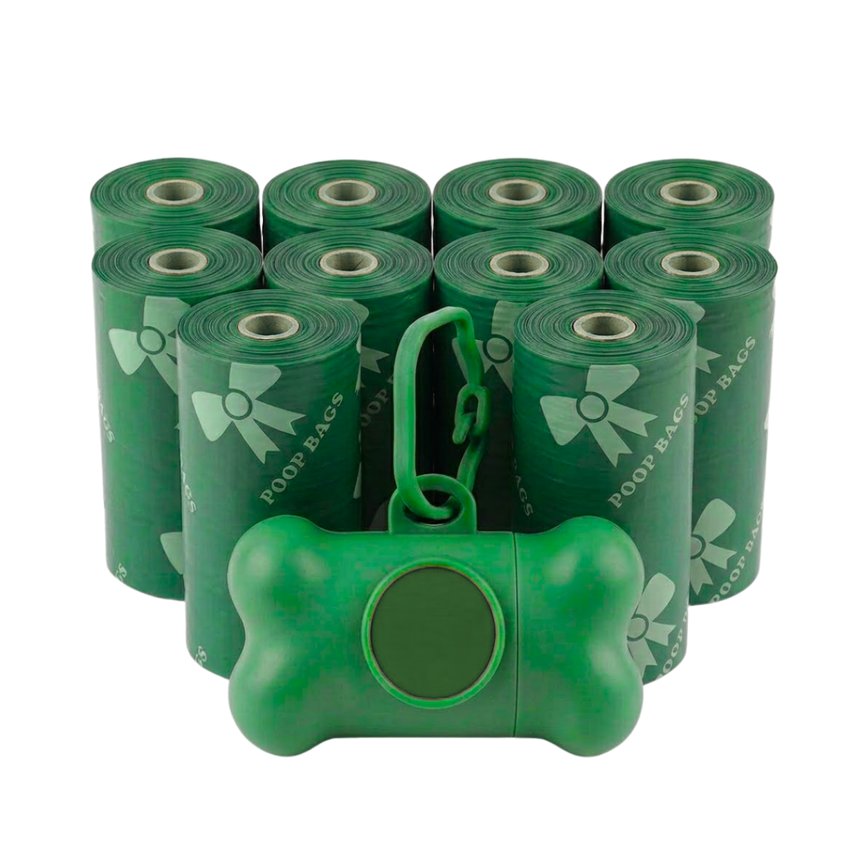 Leak-proof Dog Poop Bags with Bone Dispenser for Pet Waste Cleaning