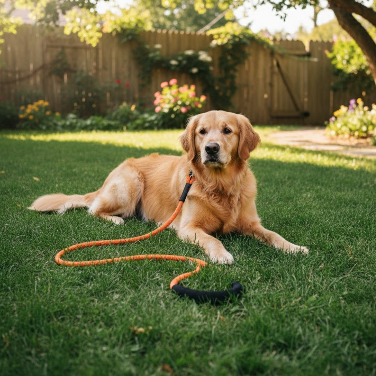 Reflective Long Dog Training Leash with Padded Foam Handle for Small to Large Dogs