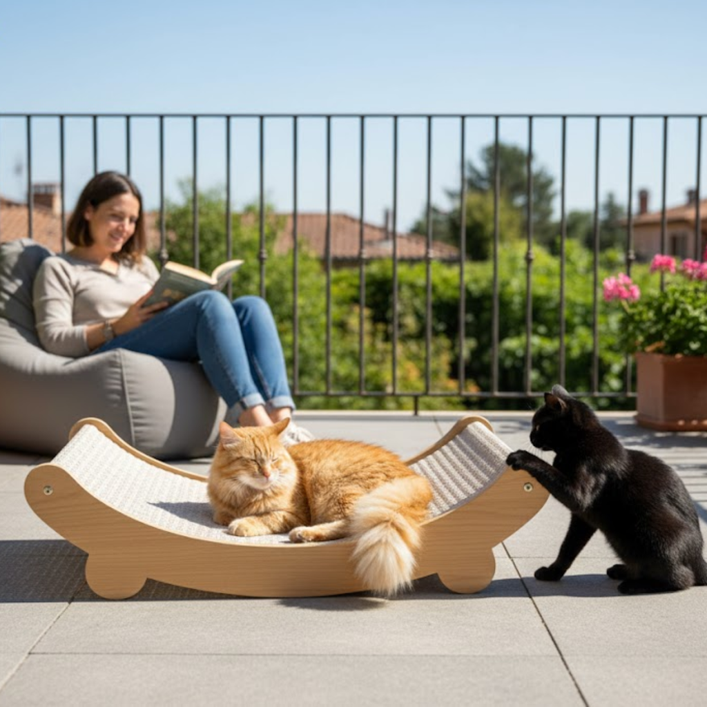 Wooden Cat Scratching Pads Multifunction Cats Sleeping Bed