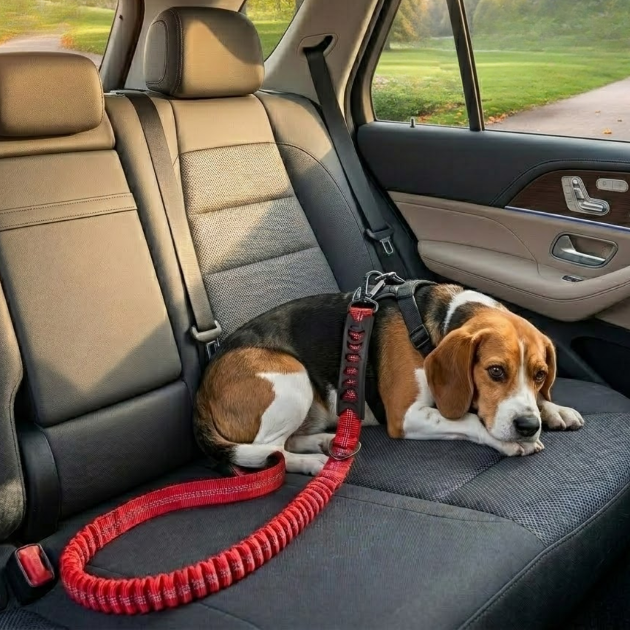 Tactical Bungee Dog Leash with Shock Absorbing Lead and Dual Padded Control Handles