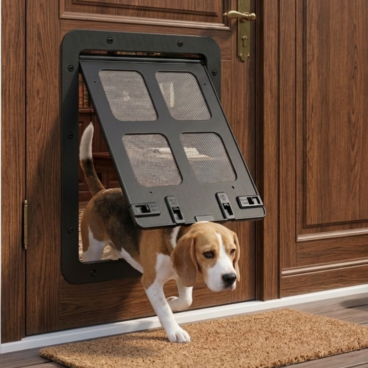 Magnetic Screen Pet Door for Cats and Dogs with Secure Locking System for Screen Doors
