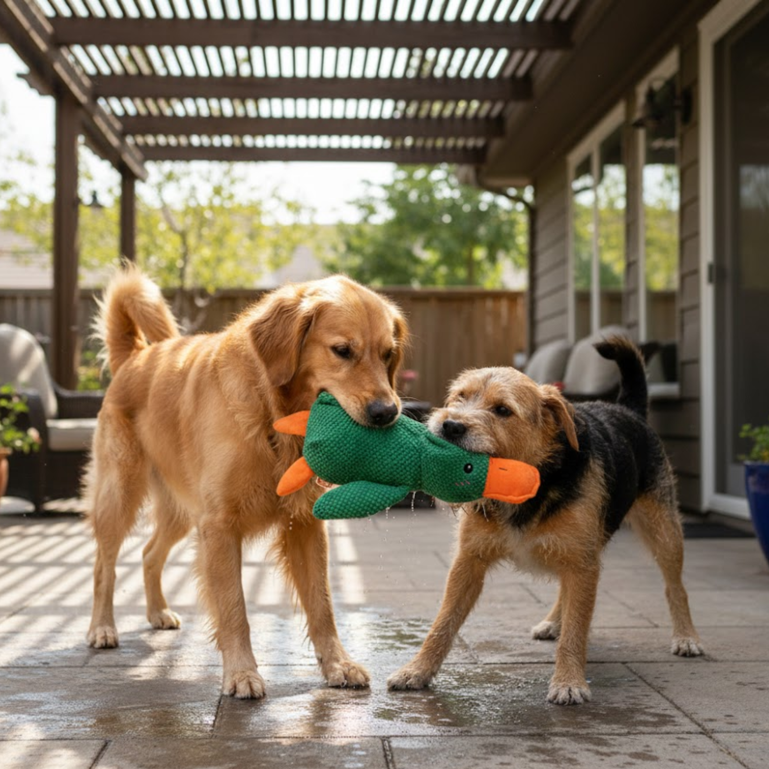 HOOPET Dog Sleeping Toy Duck Chew Sounding Interactive