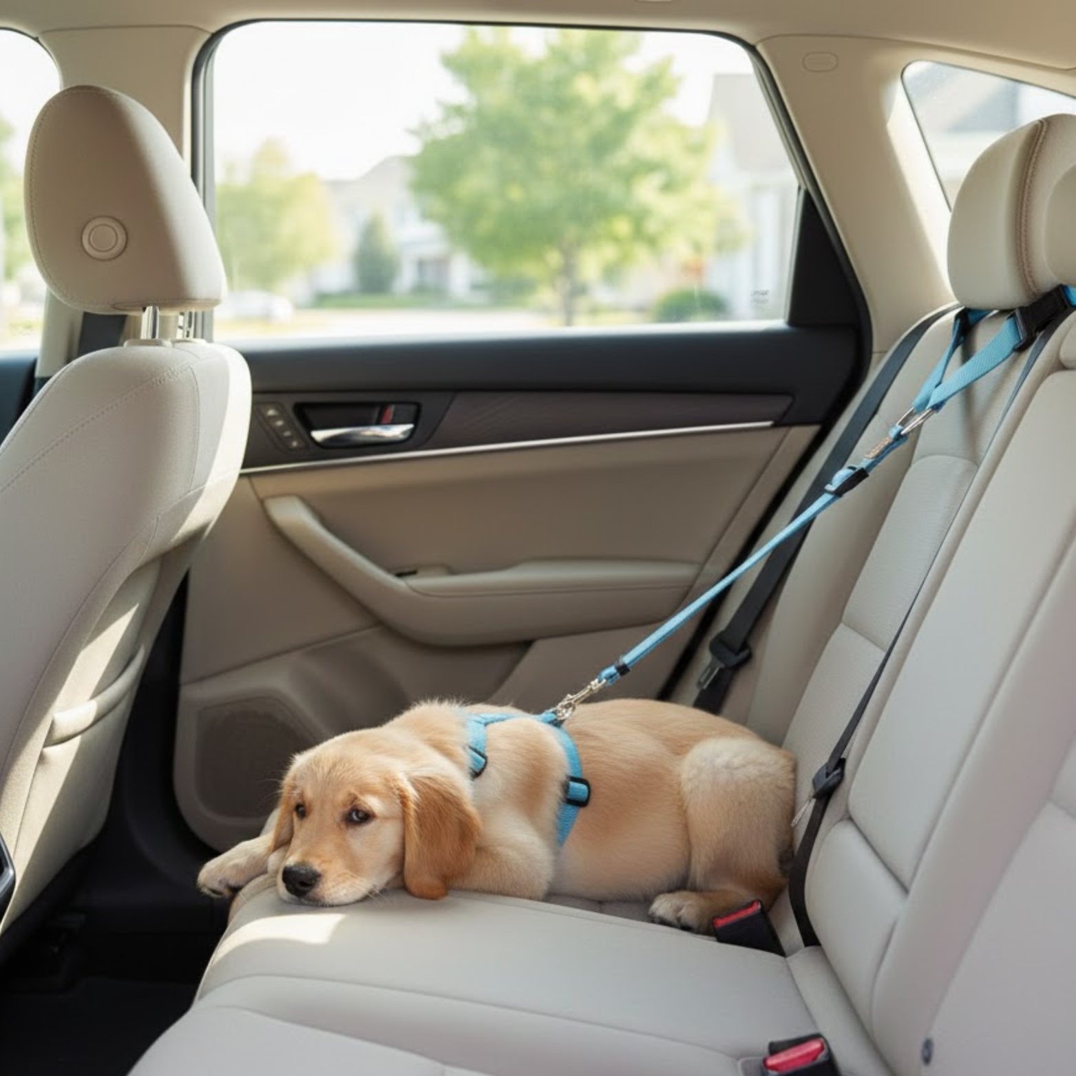 Nylon Dog Car Seat Belt Adjustable Pet Safety Lead for Vehicle Headrest Restraint