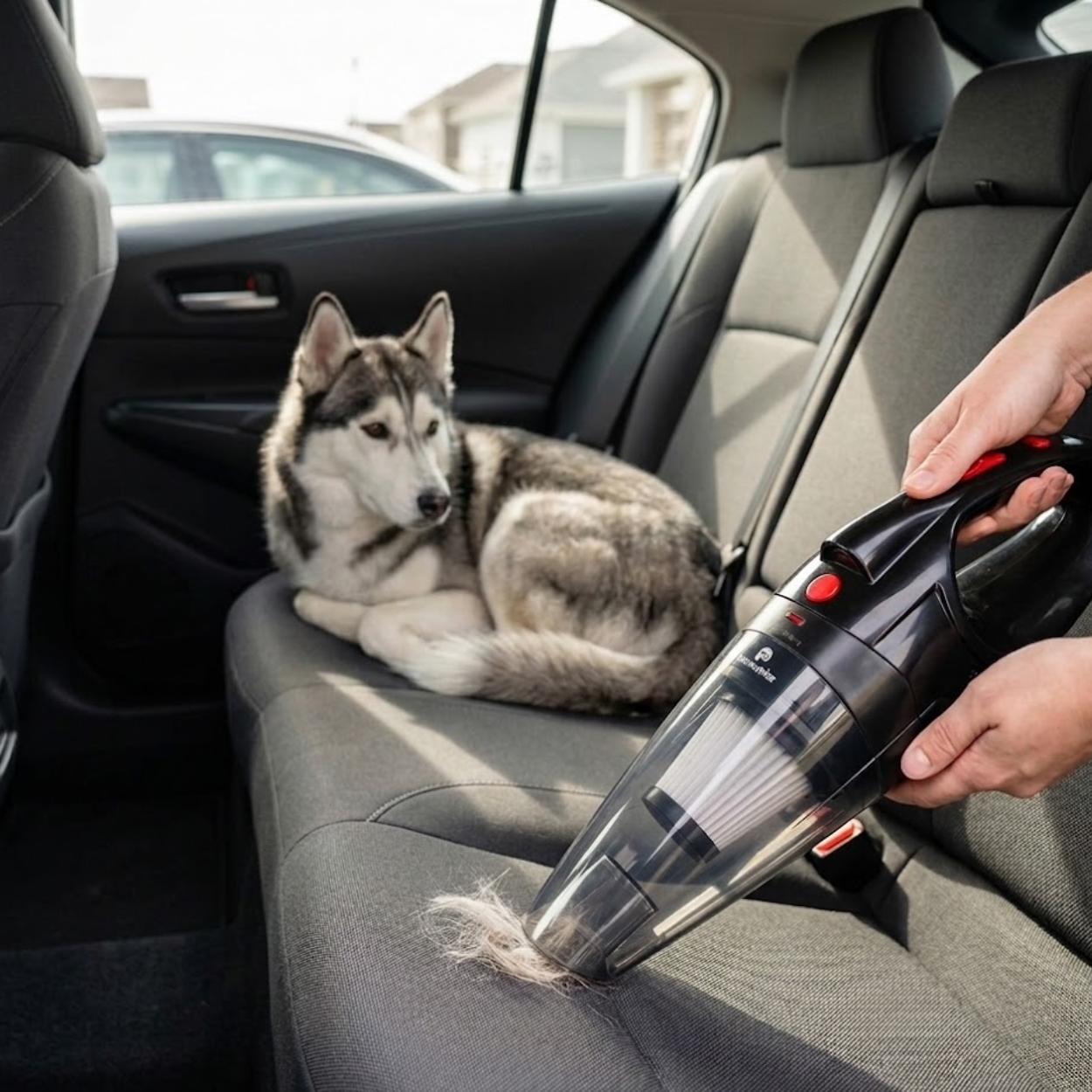 Cordless Pet Hair Vacuum Cleaner 18Kpa Suction Handheld Hoover with Tangle-Free Floor Tool