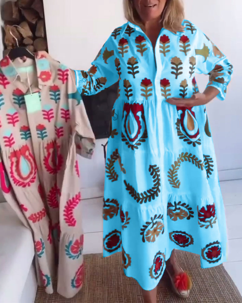 Women's Floral Graphic Midi Dress