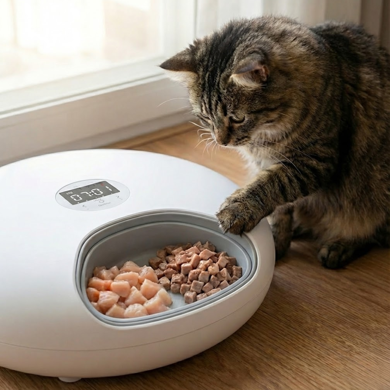 Rechargeable Wet Food Cat Dog Automatic Feeder Bowl