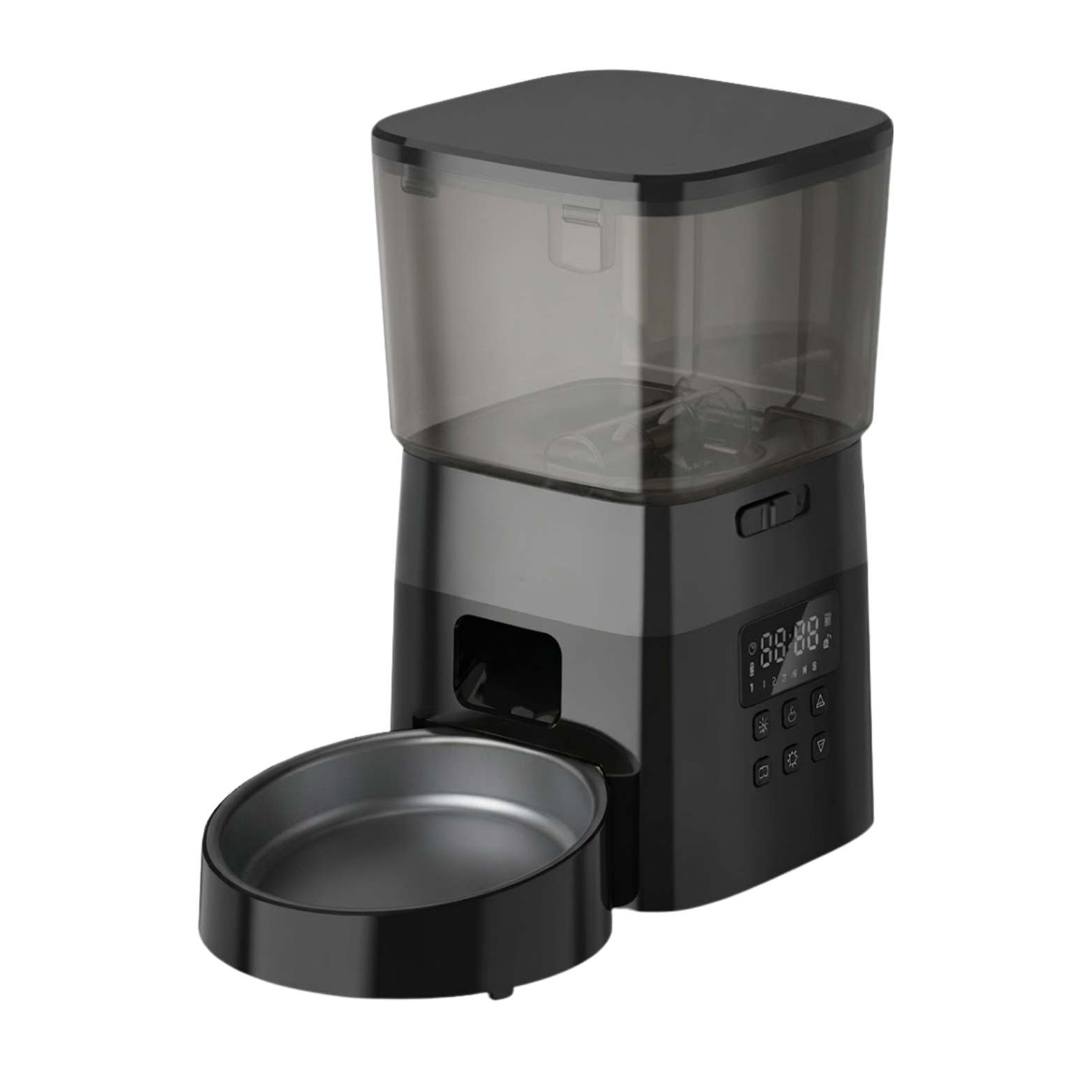Automatic Pet Feeder with Stainless Steel Bowl and Dual Power Supply for Cats and Dogs