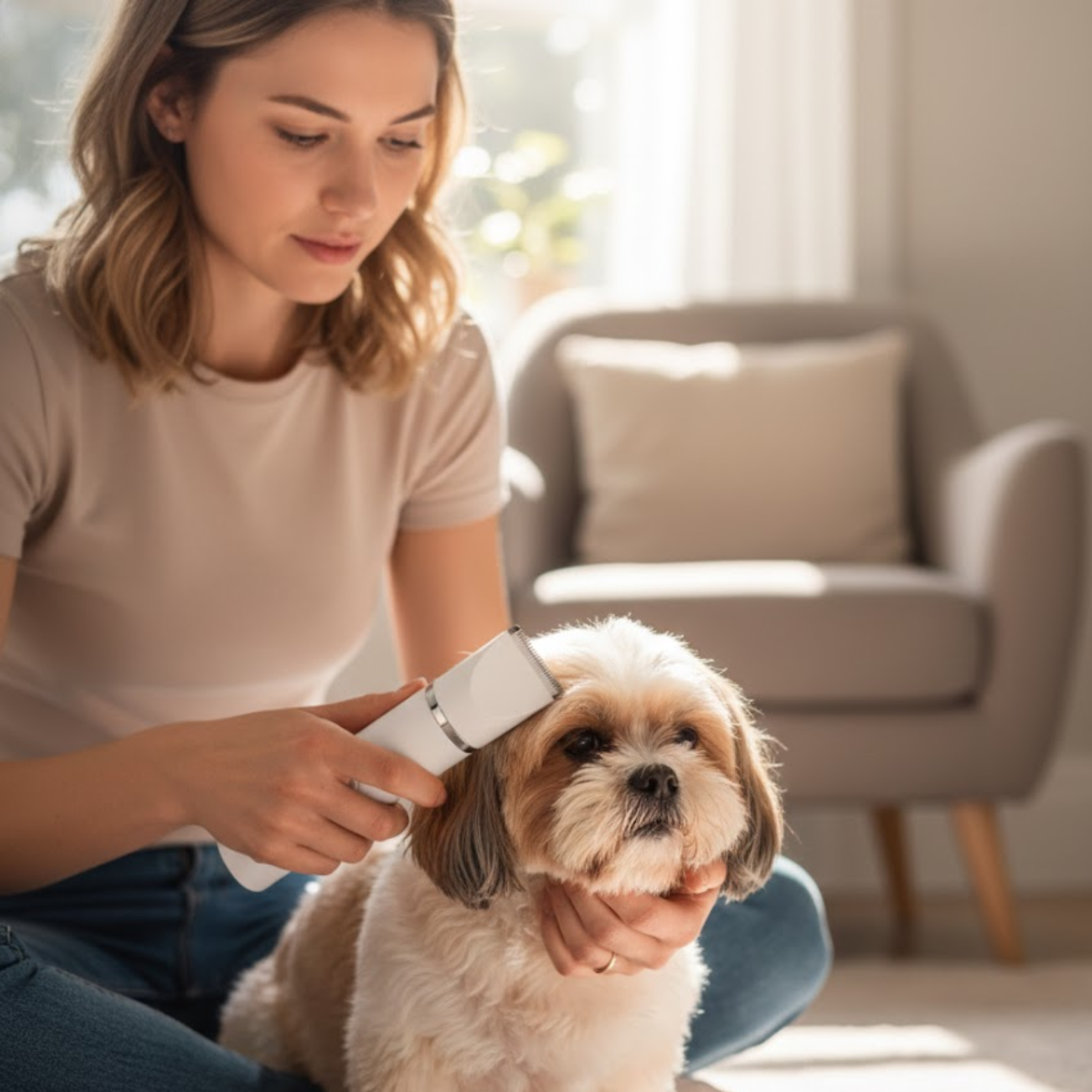 4-in-1 Pet Grooming Machine Automatic Hair Clipper USB