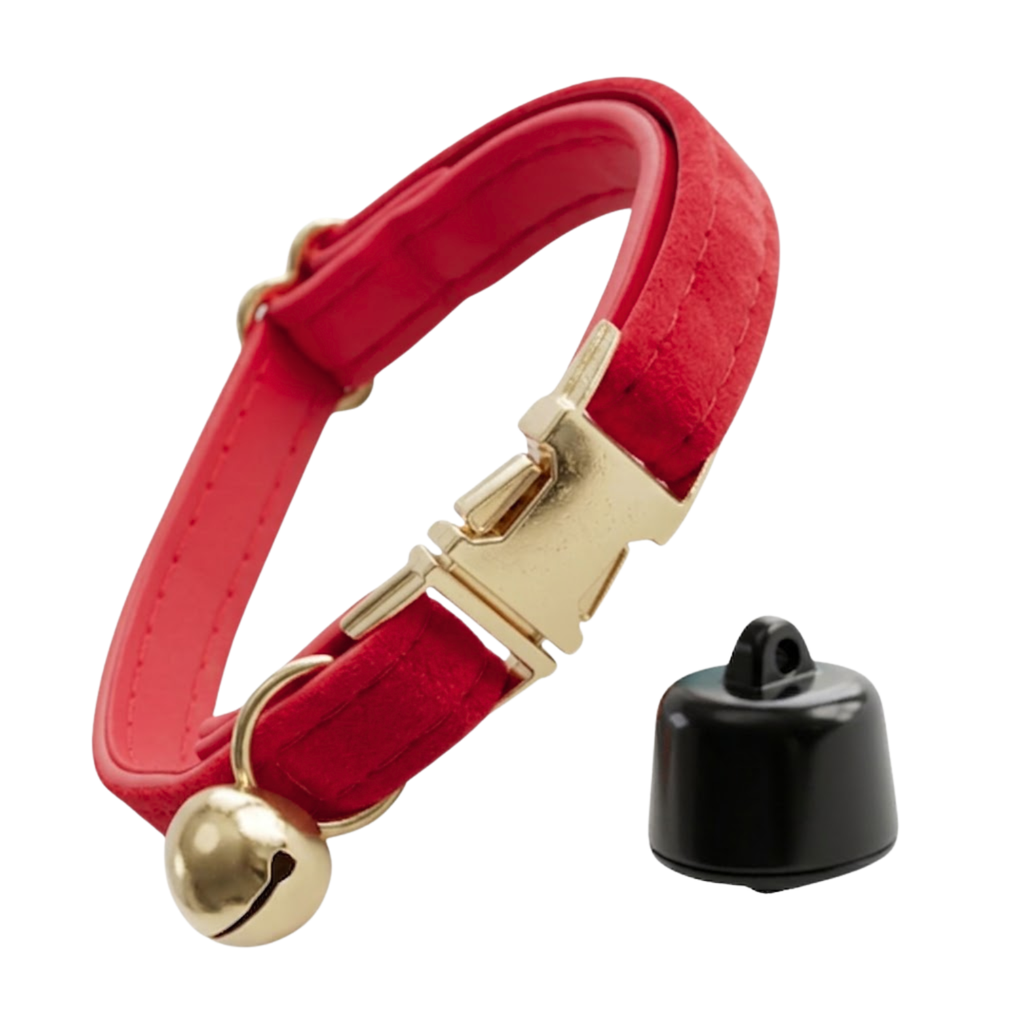Smart Pet Tracker with Adjustable Velvet Collar and Bell for Dogs and Cats