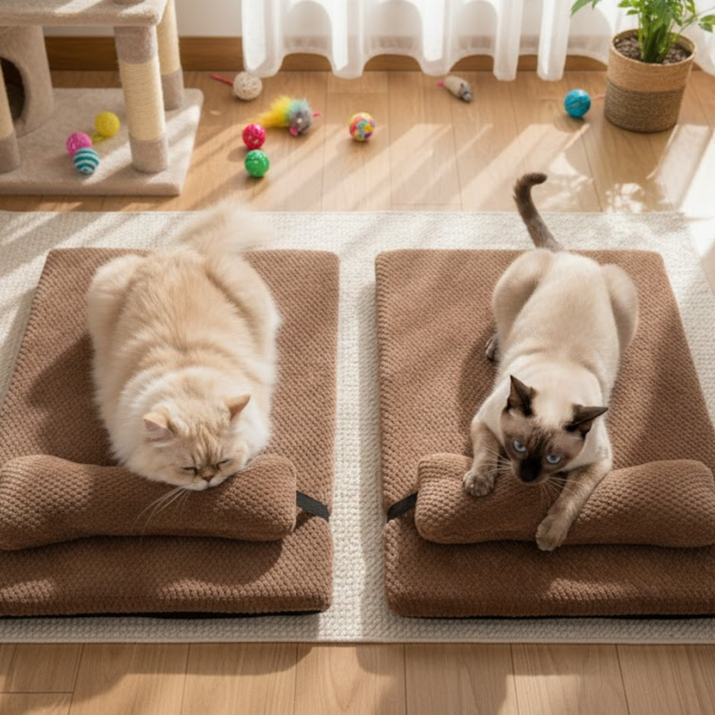Warm Calming Dog Bed Pillow Fluffy Plush Mat Removable Cover