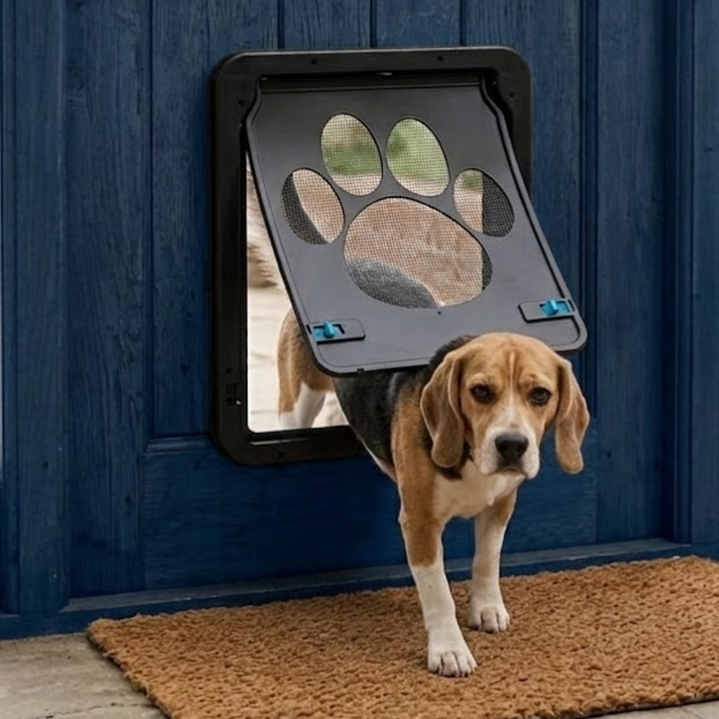 Magnetic Screen Pet Door ABS Plastic Lockable Flap for Dogs and Cats