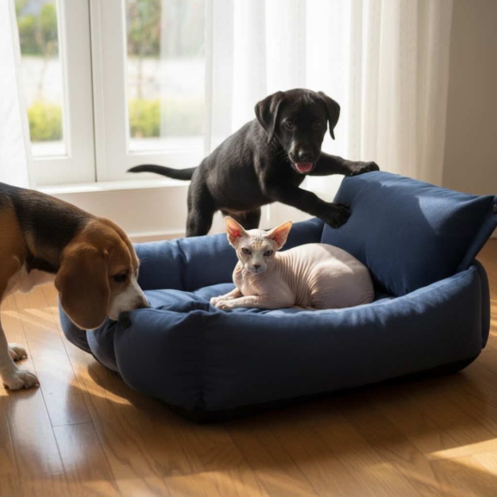 Multifunction Dog Bed Mat 3-in-1 Cat Sleeping Bed Sofa Warm