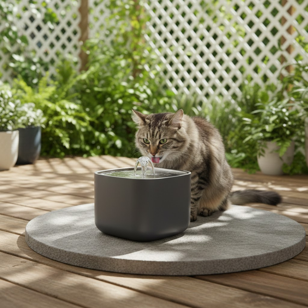 Auto Recirculate Filter Cat Water Fountain Dispenser