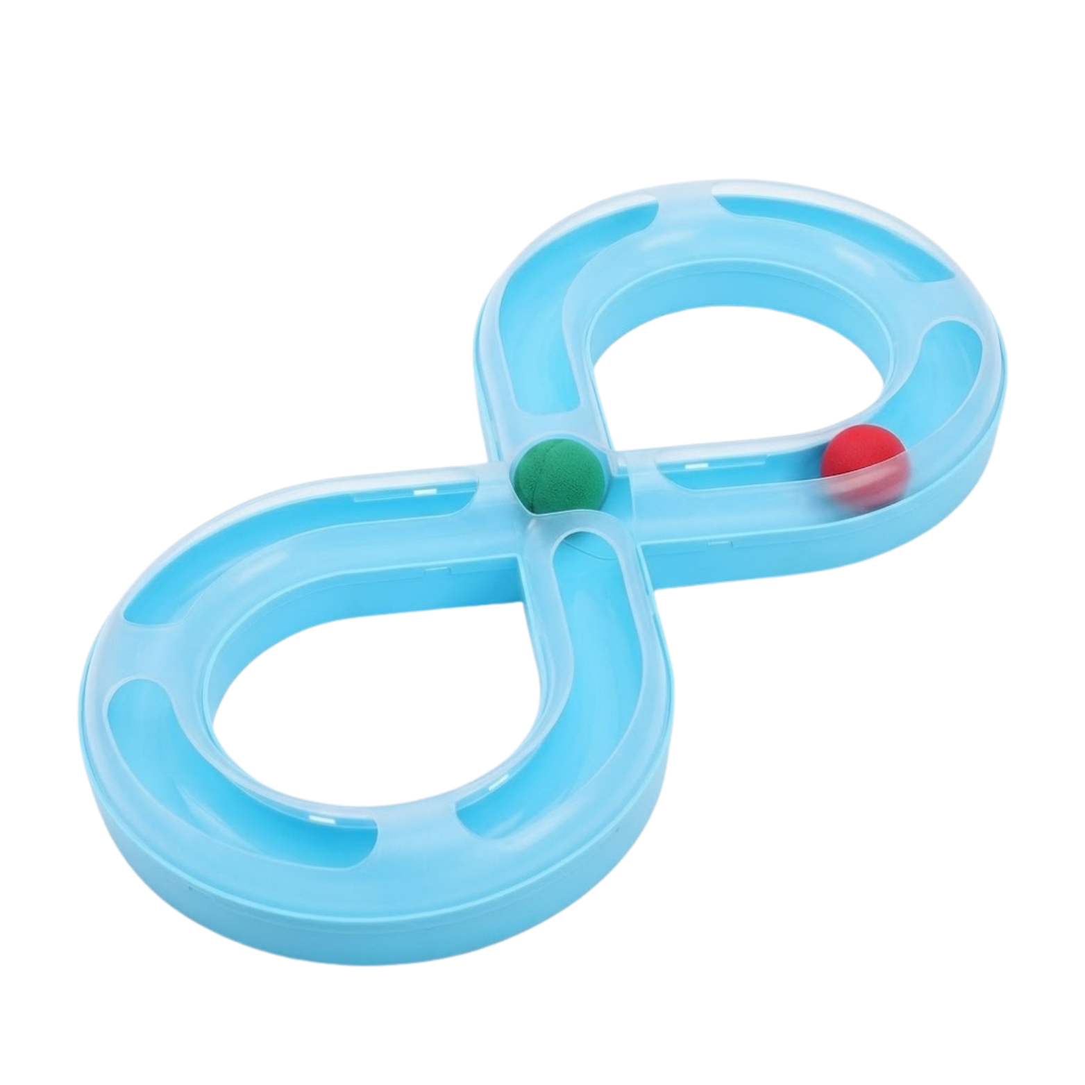 Interactive Cat Track Toy Plastic Turntable Roller with Moving Balls for Pet Training