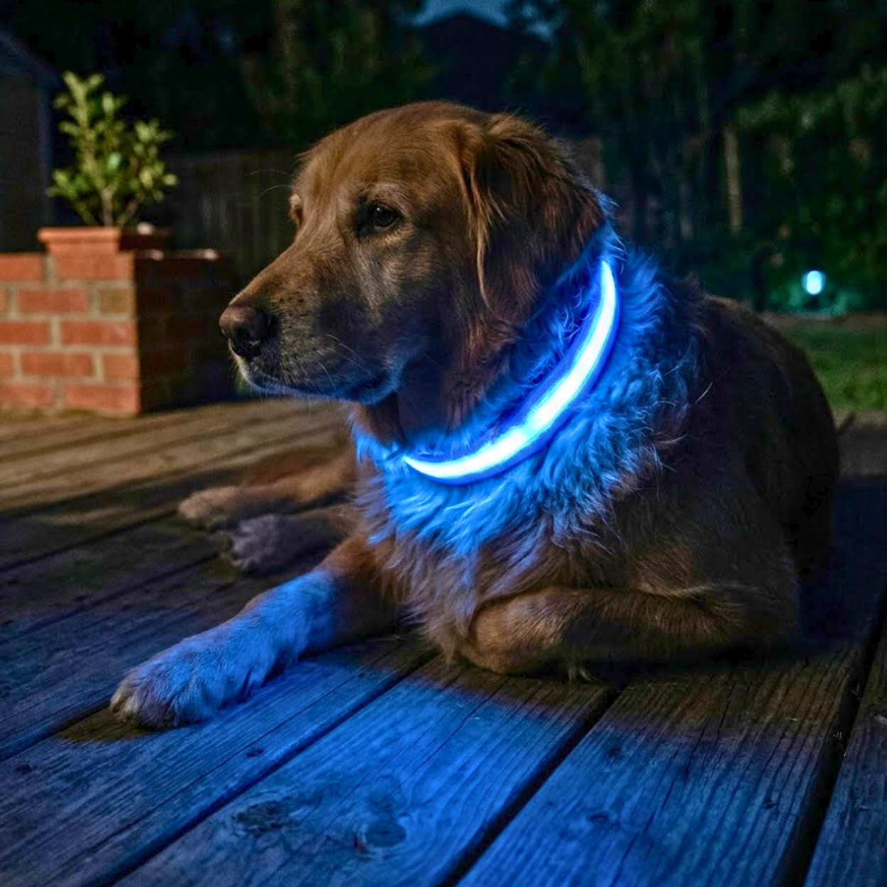 LED Glowing Dog Collar USB Rechargeable Nylon Light Up Pet Safety Harness Adjustable