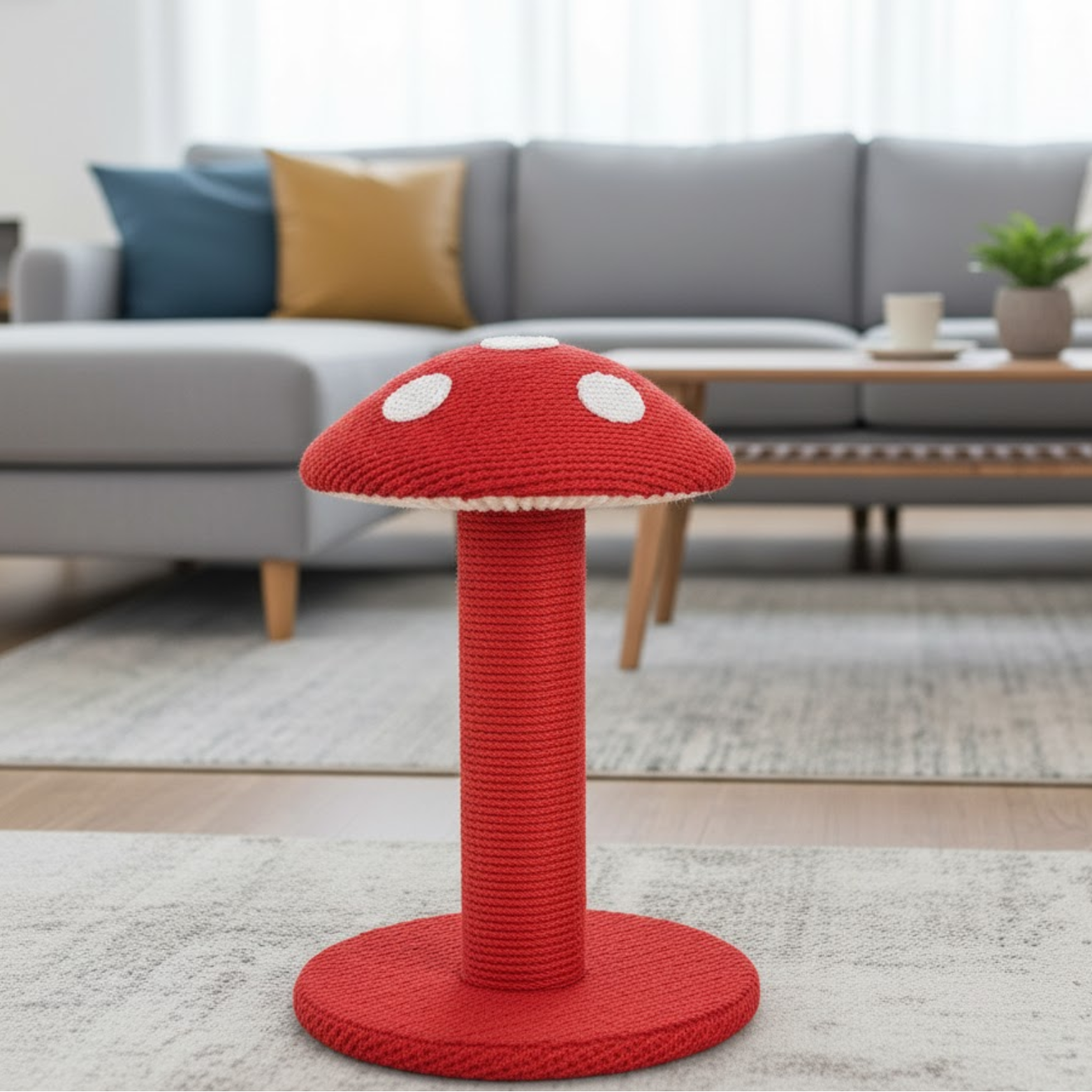 Mushroom Cat Scratching Tower