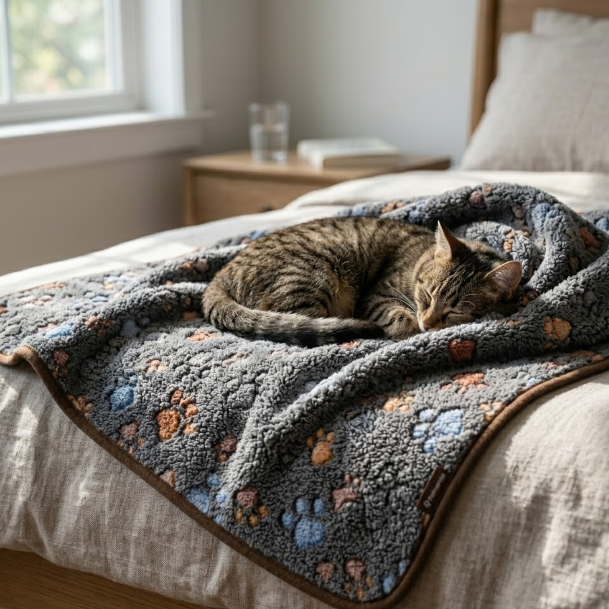 Soft Flannel Pet Blanket Breathable Coral Fleece Sleeping Mat for Dogs and Cats