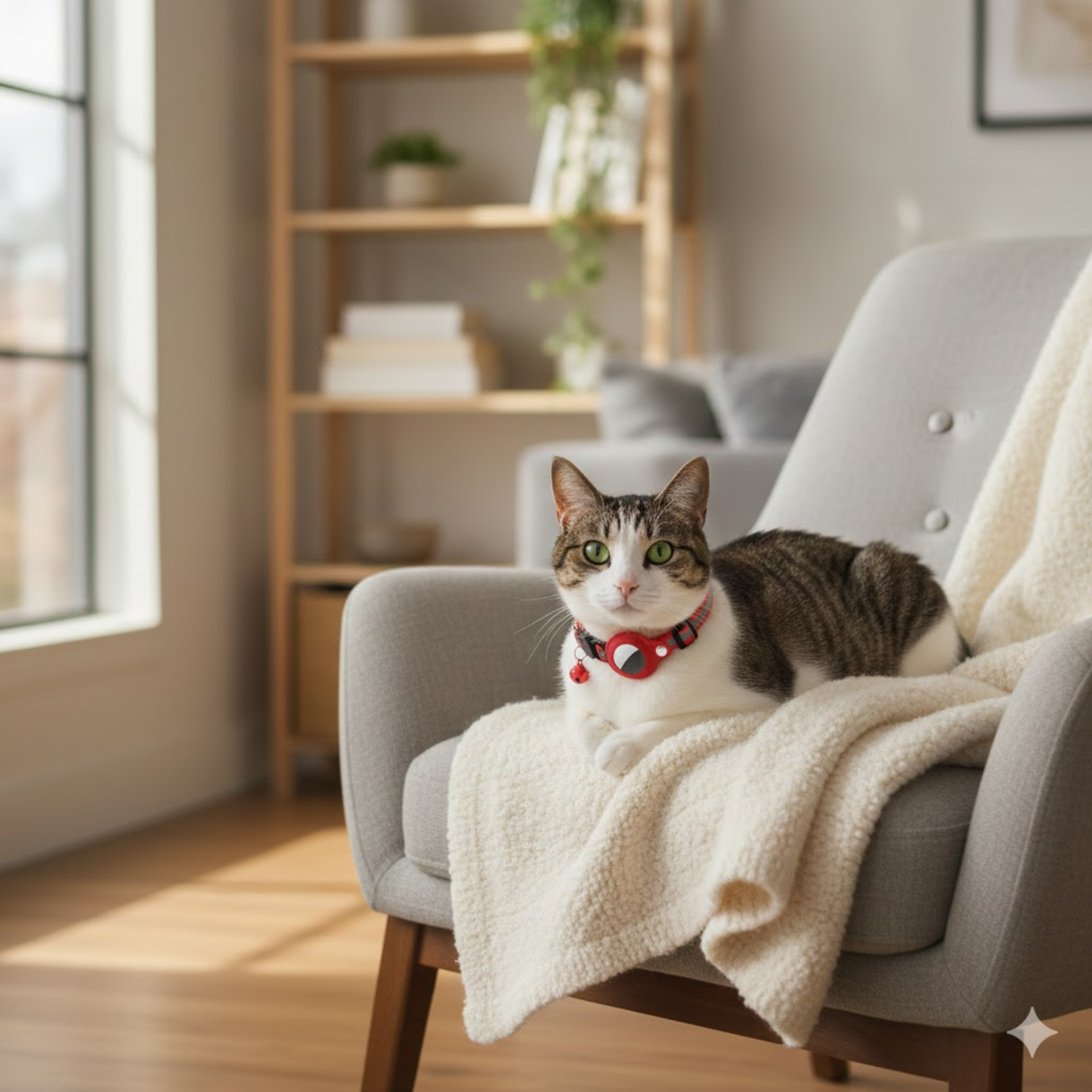 Reflective Cat AirTag Collar with Breakaway Buckle Bell and GPS Tracker Case