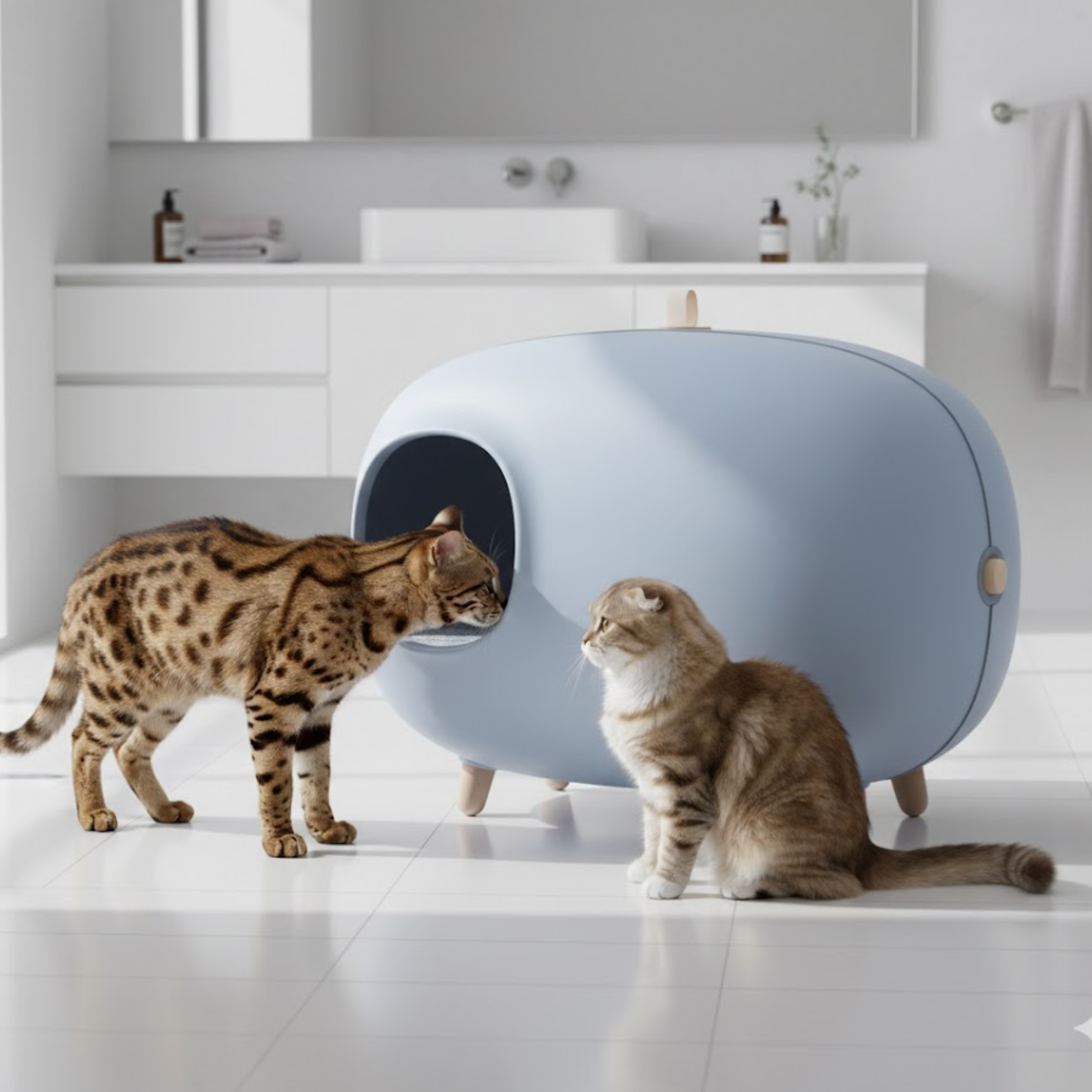 Enclosed Cat Litter Box Kitty Toilet Odor Control Privacy House