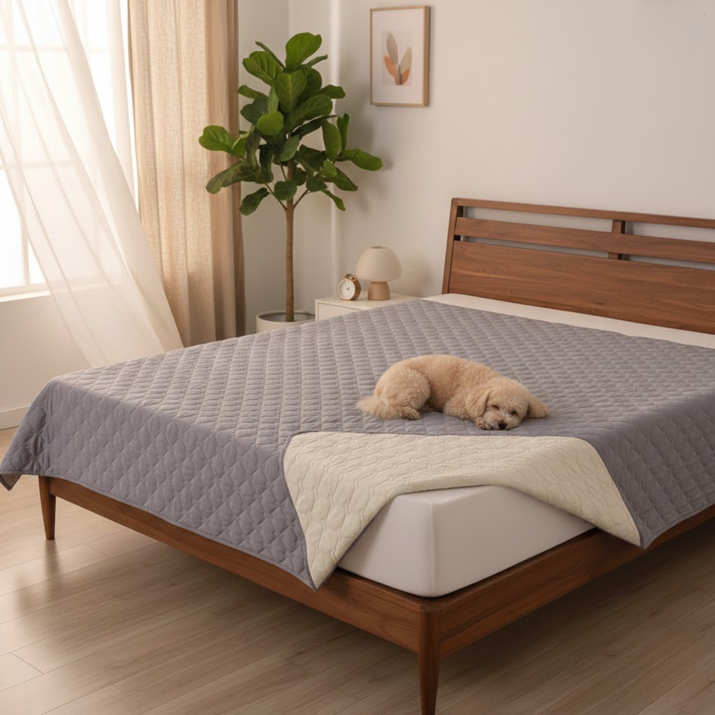 Waterproof Dog Bed Cover Double Sided Furniture Protector Quilted Pet Sofa Blanket