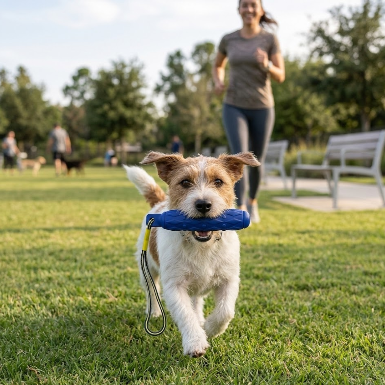 Durable Rubber Dog Chew Toy with Rope for Large Breed Aggressive Chewers Training
