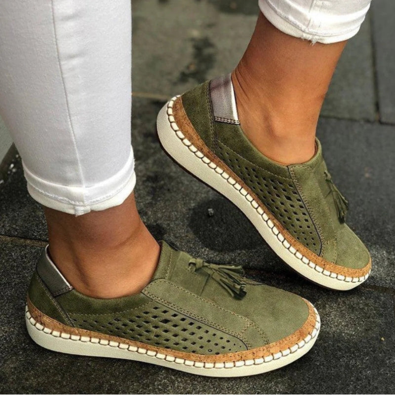 Women’s slip on sneakers — ventilated knit mesh | casual daily wear