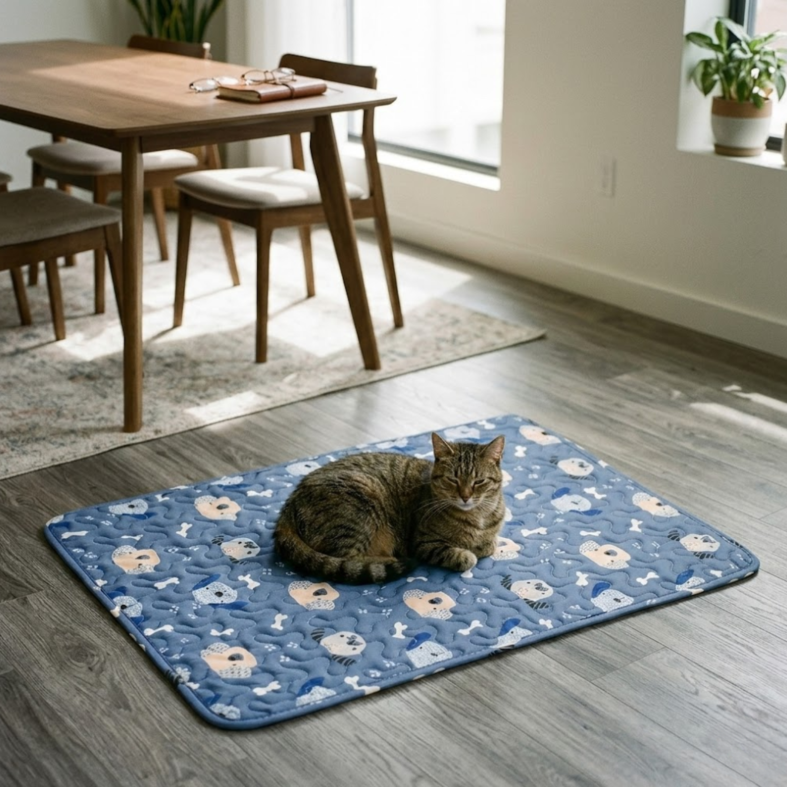 Ice Silk Cooling Pet Mat Breathable PU Moisture Proof Dog Bed Blanket for Cats