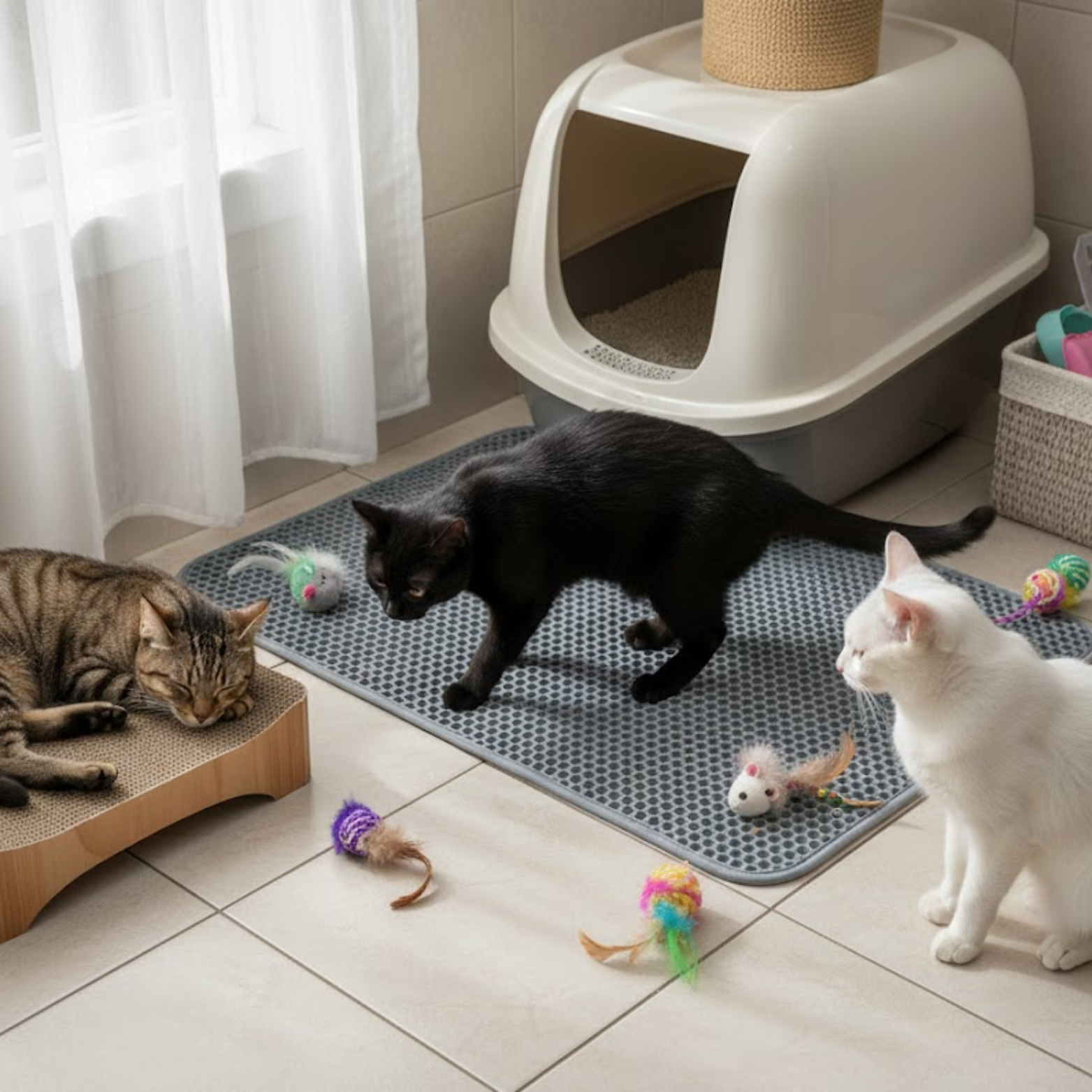 EVA Double Layer Cat Litter Pad Waterproof Non-slip