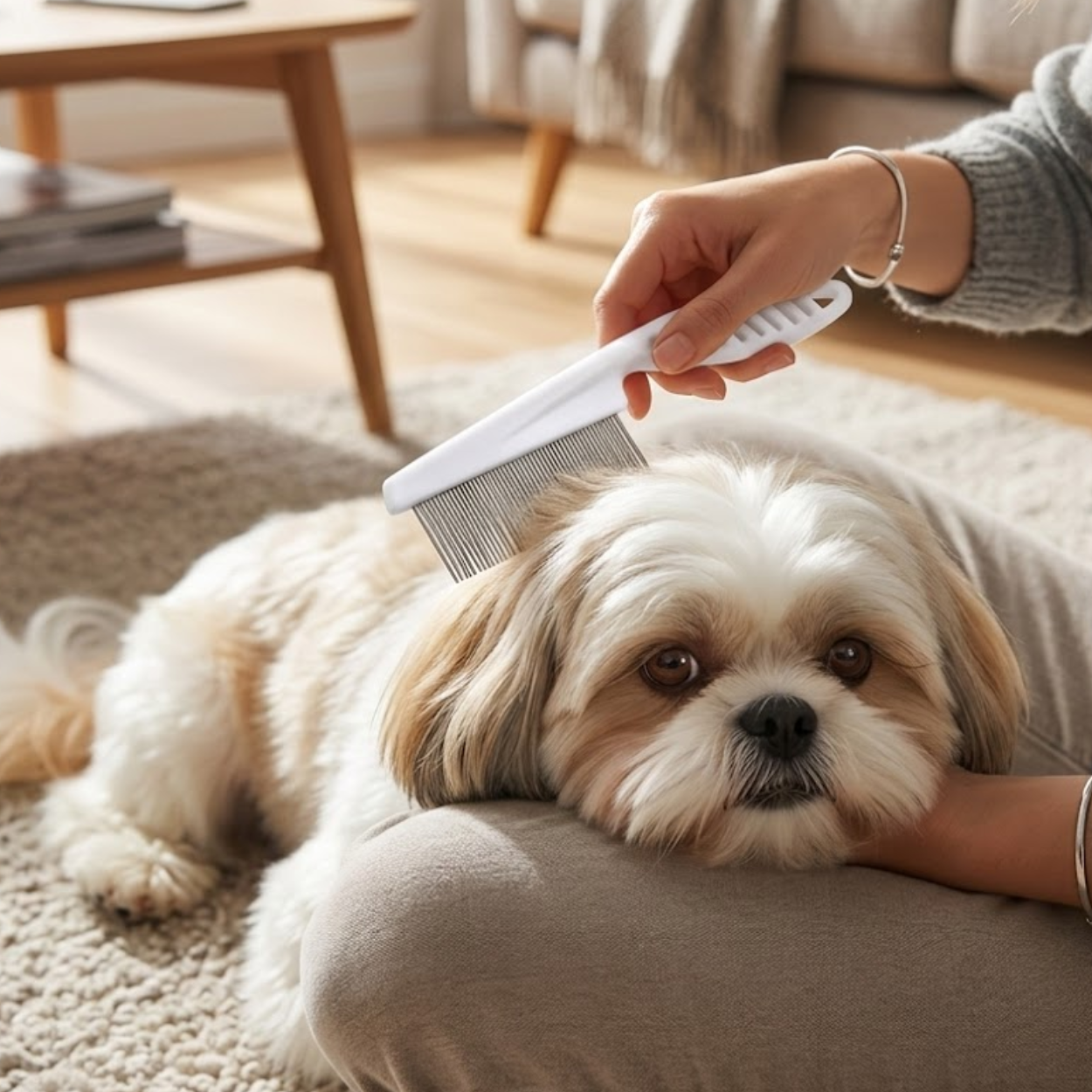 Stainless Steel Pet Flea Comb for Cat and Dog Hair Grooming and Cleaning