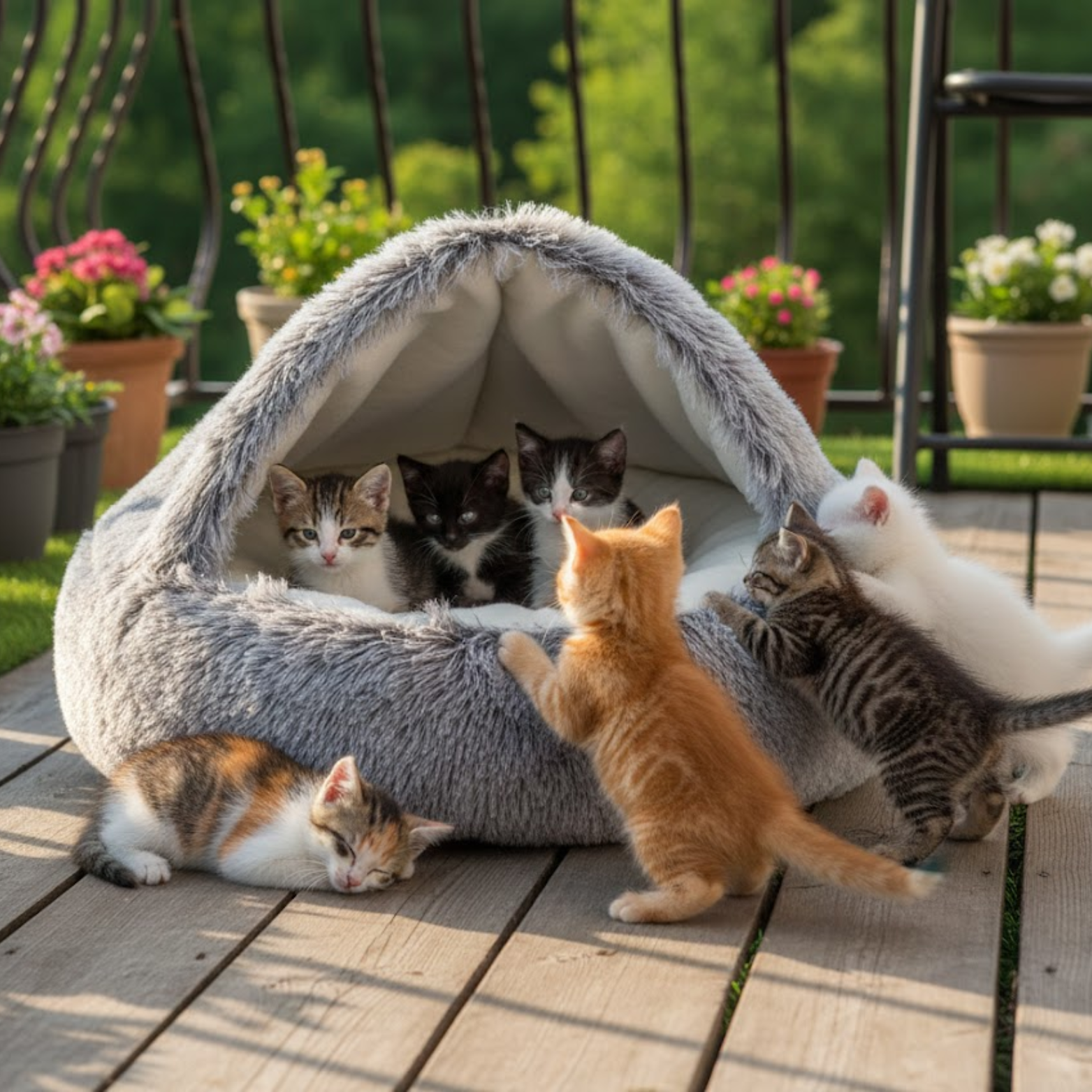 Warm Soft Plush Pet Bed with Cover Sleeping Cave