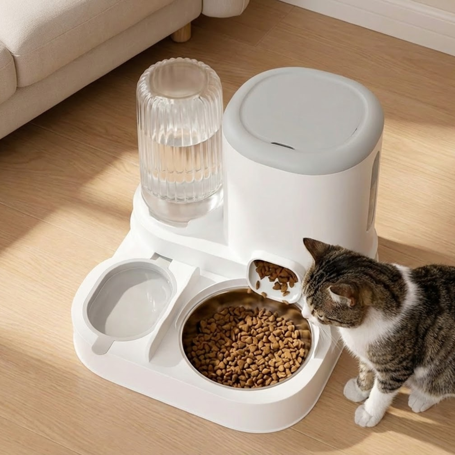 Cat Bowl Automatic Feeder Water Dispensers Integrated