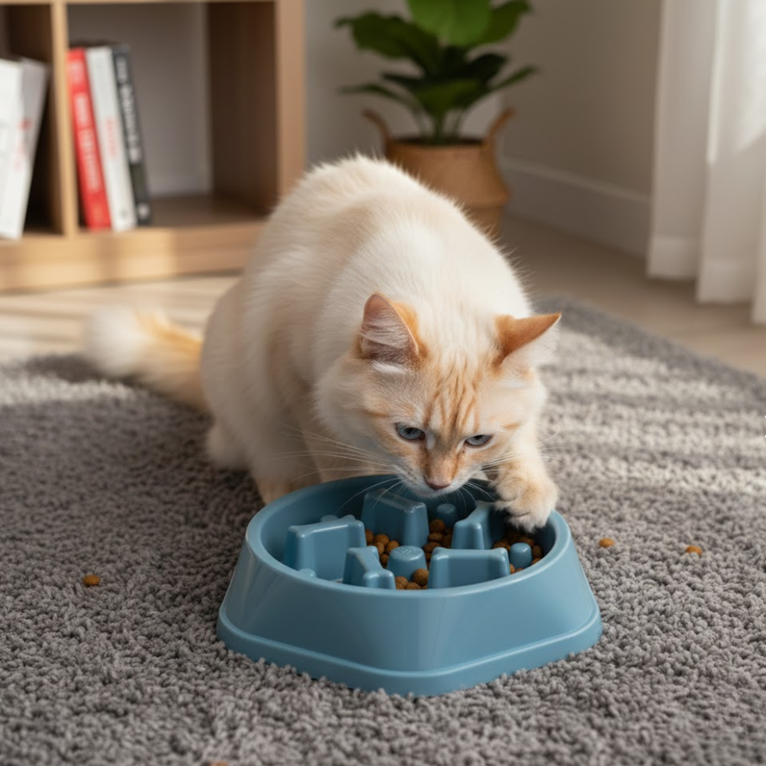 Pet Cat Dog Slow Food Bowl Anti-choking Non-slip