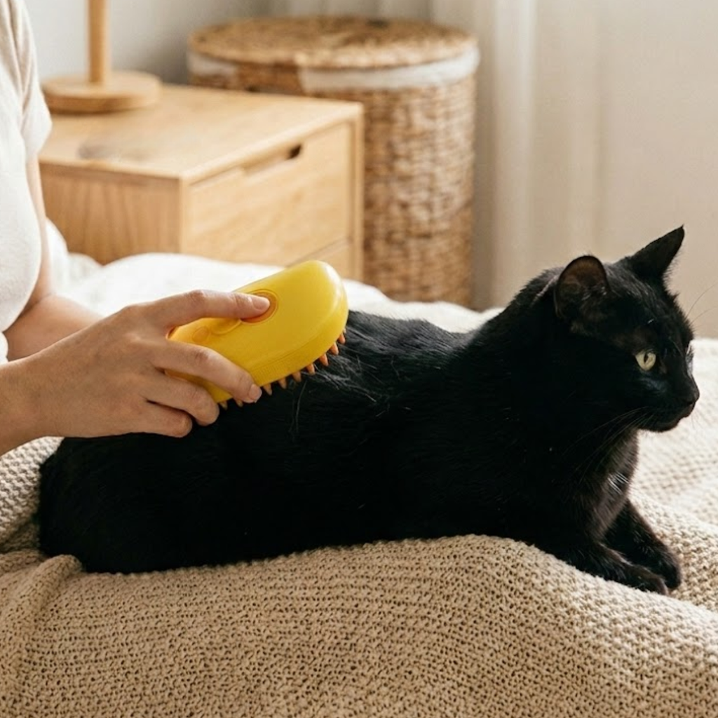 Electric Steamy Pet Brush for Cats and Dogs Portable 3-in-1 Massage Grooming Comb