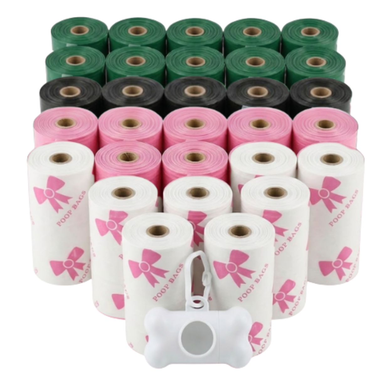 Leak-proof Dog Poop Bags with Bone Dispenser for Pet Waste Cleaning