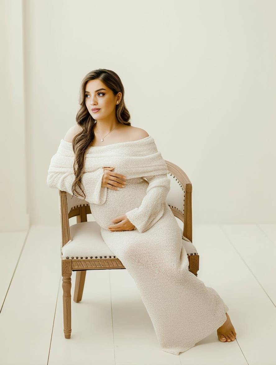 Long Sleeve Maternity Maxi Dress