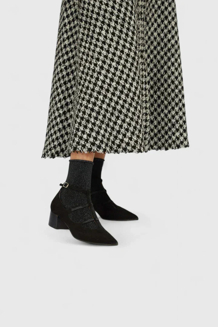 T-Strap Block Heel Pumps