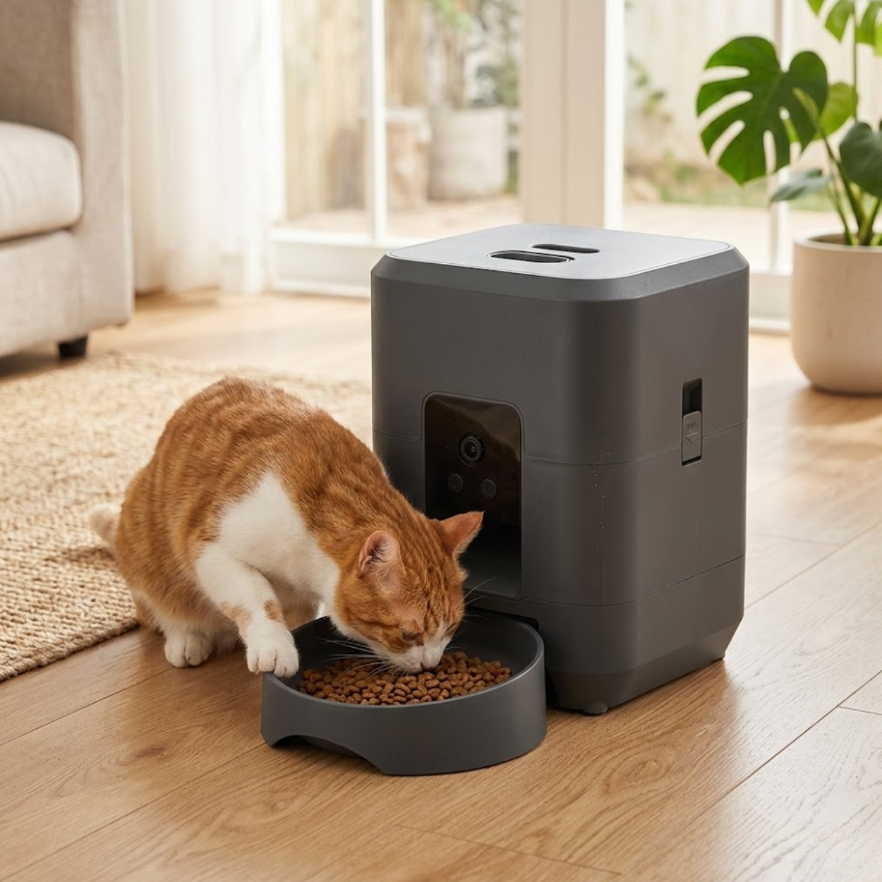 Automatic Pet Feeder with Wi-Fi Camera and Remote App Control for Cats and Dogs