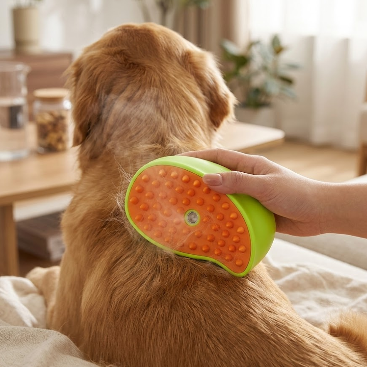 Electric Steamy Pet Brush for Cats and Dogs Portable 3-in-1 Massage Grooming Comb